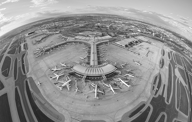 Lester B. Pearson International Airport, airport terminal, aerial view, airplanes, runway, "The Hammerhead"
Property Released